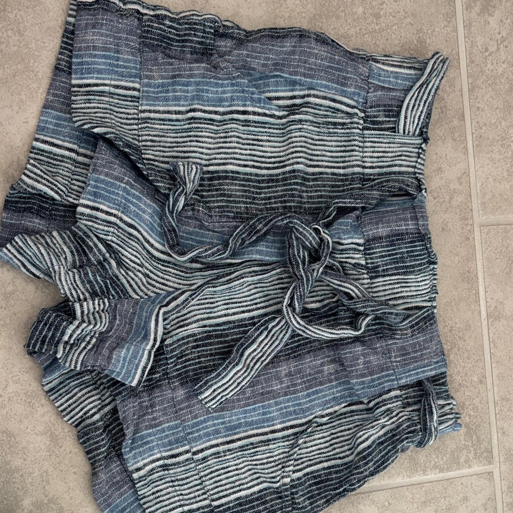 Striped Blue and White Shorts